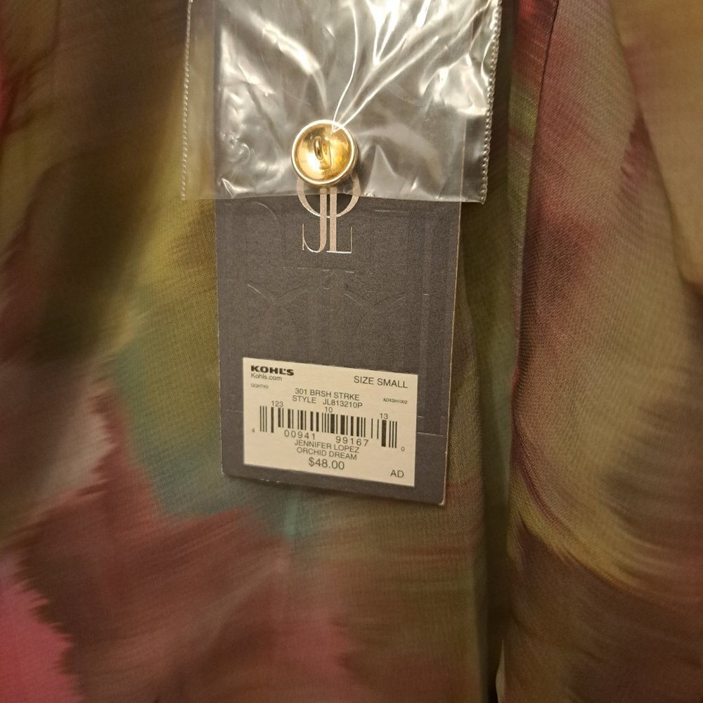 NWT Jennifer Lopez Sheer Blouse Size Small - Picture 4 of 4